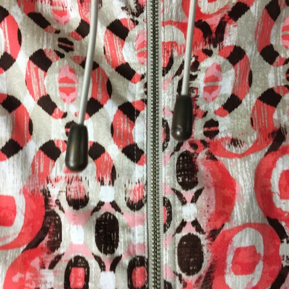 Ruby Red  OrangeTanBrown Geometric Jacket, Size 16 - Picture 4 of 8